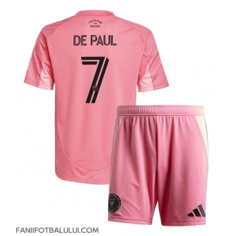 Inter Miami Rodrigo De Paul #7 Echipament de Fotbal Replică 2025-26 Copii Acasa (+ Șorturi)